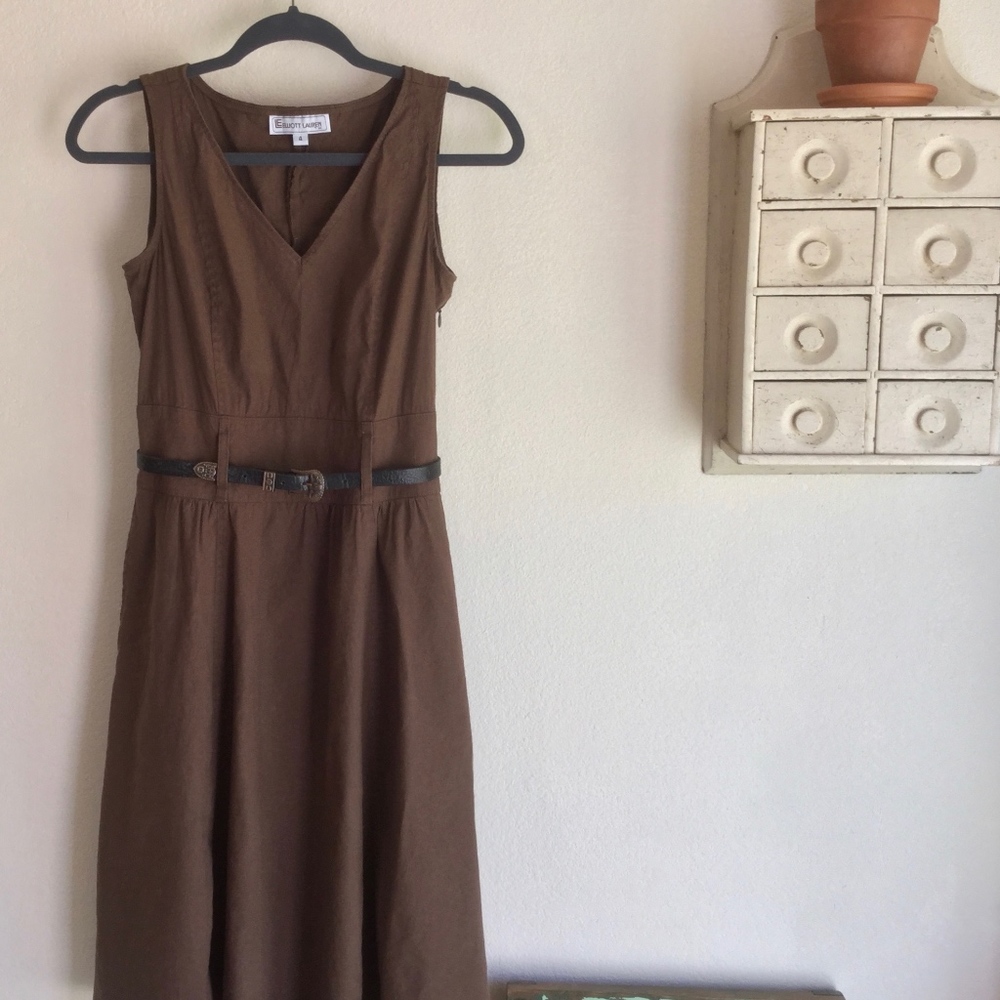 Elliot Lauren CoCo Linen Dress Western Prairie